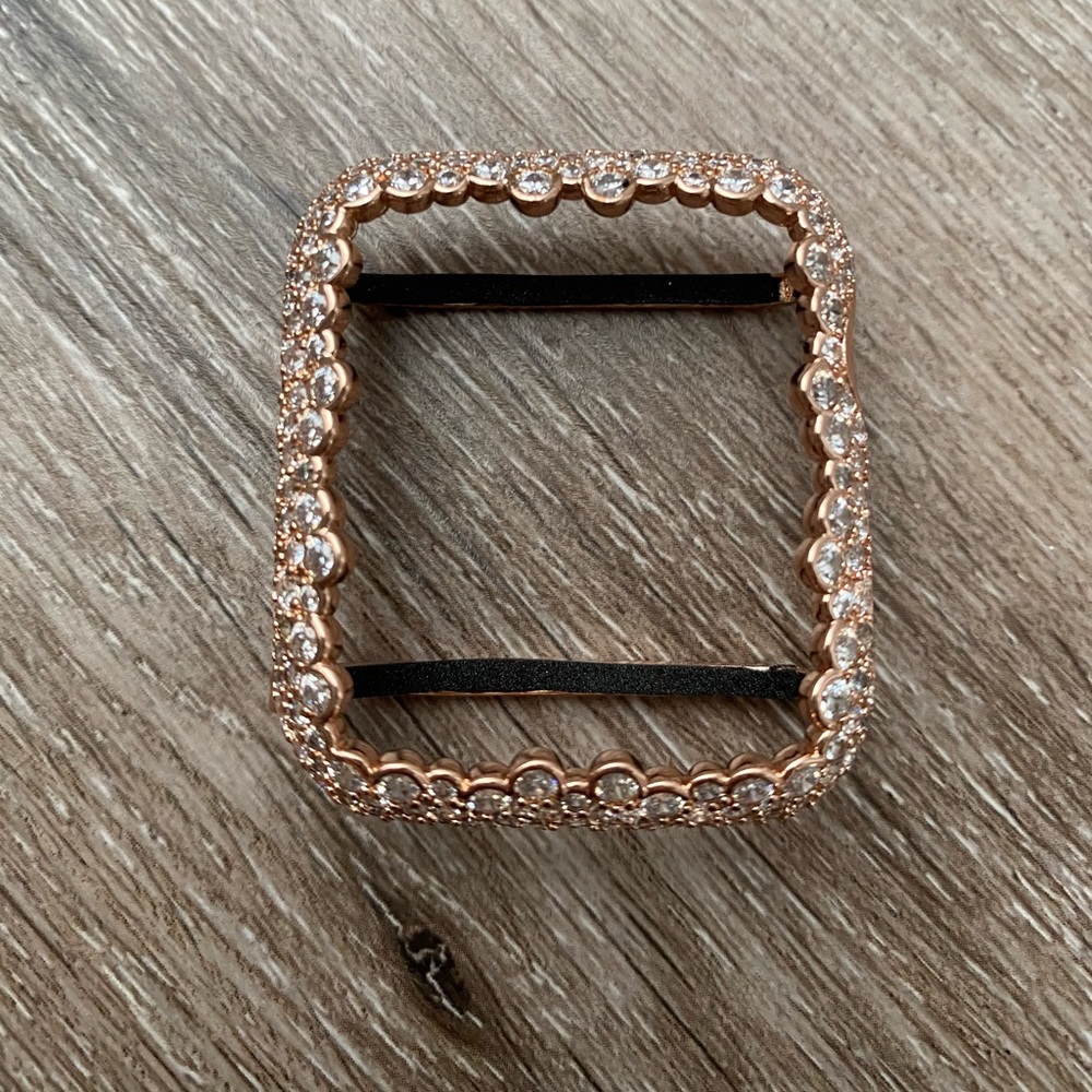 Apple Watch 18k Rose Gold Plated Case Cover with Rhinestones Crystal